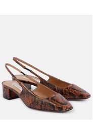 Pumps slingback Ginza 35 in pelle con stampa