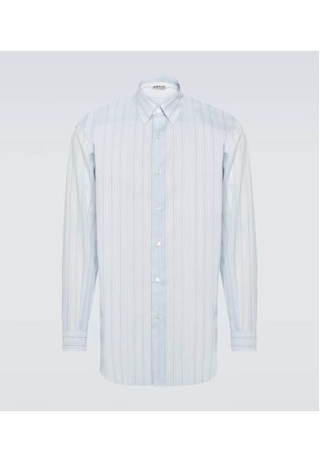 Camicia in organza di cotone a righe