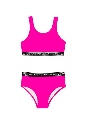 Bikini con logo in jacquard