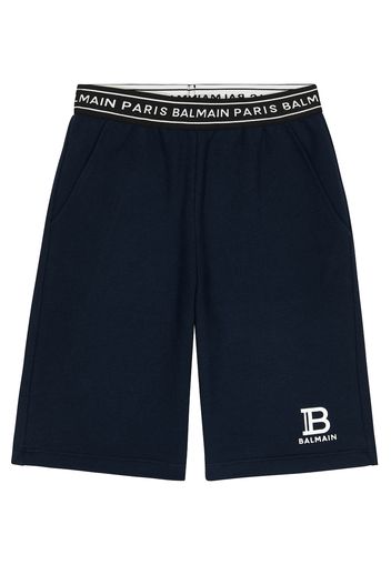 Shorts in jersey di cotone con logo