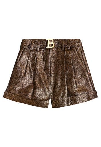 Shorts in lamé