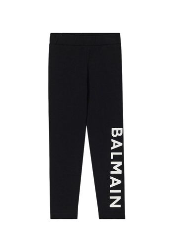 Leggings in misto cotone con logo