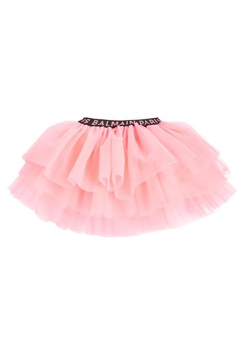 Gonna in tulle con logo