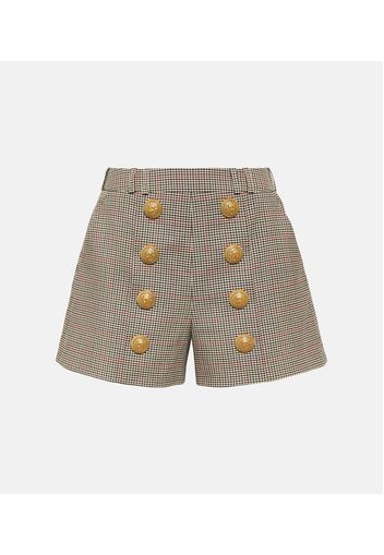 Shorts in misto lana principe di Galles