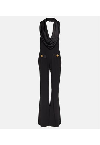 Jumpsuit flared con scollo all'americana