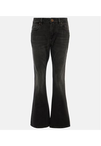 Jeans bootcut Western a vita bassa