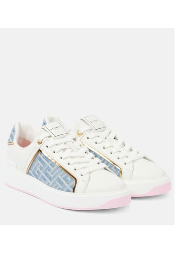 Sneakers B-Court in pelle e denim