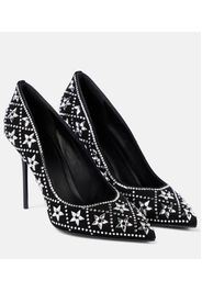 Pumps Ruby 95 in pelle con cristalli