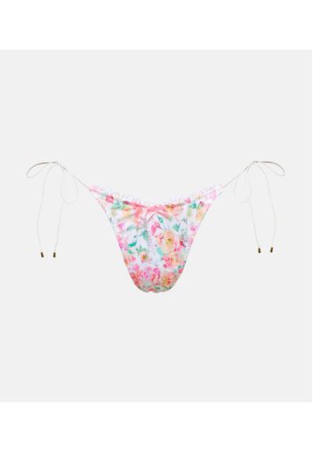 Slip bikini Flora con stampa floreale