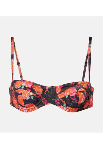 Top bikini Lenny con stampa floreale