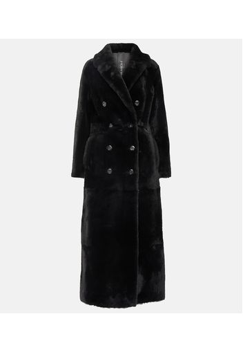 Cappotto doppiopetto in shearling