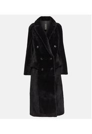 Cappotto doppiopetto reversibile in shearling