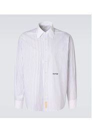 Camicia gessata in popeline di cotone