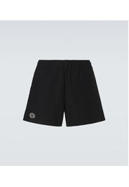 Shorts in twill di cotone con logo
