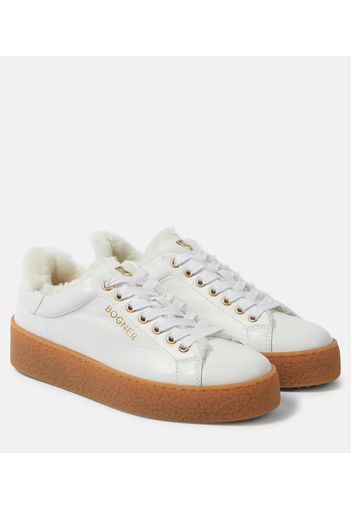 Sneakers Lucerne in pelle con shearling