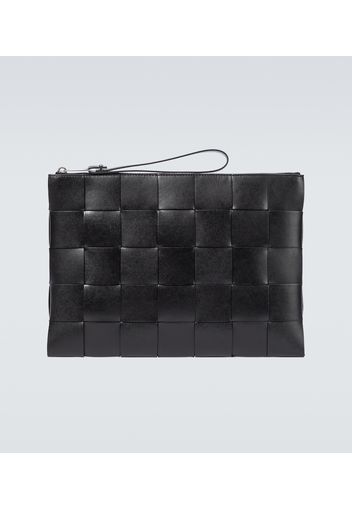 Clutch Intrecciato Urban in pelle