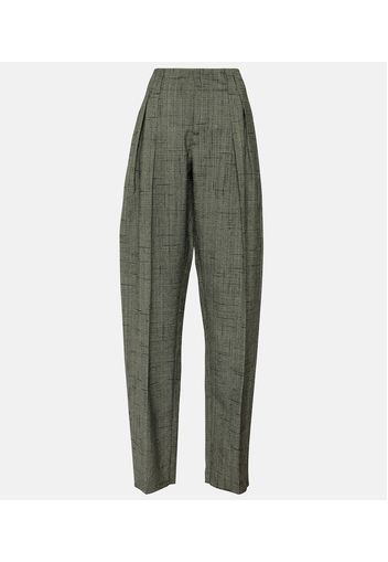 Pantaloni tapered a gamba larga