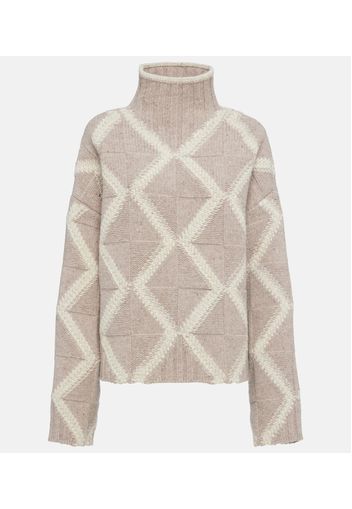 Pullover Argyle in lana con intarsi