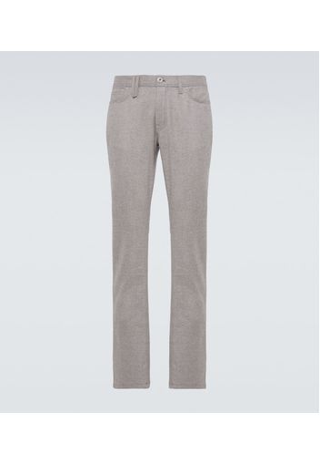 Pantaloni tapered Asolo in flanella di lana