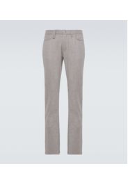 Pantaloni tapered Asolo in flanella di lana