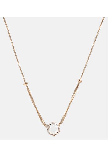 Collana in oro rosa 18kt con morganite e diamanti