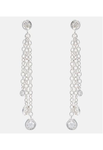 Orecchini Floating Diamonds in oro bianco 18kt con diamanti