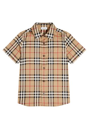 Camicia Burberry Check in misto cotone