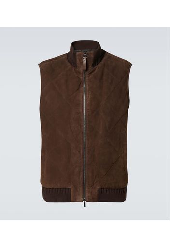 Gilet in suede