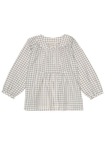 Blusa Victoria a quadri in cotone