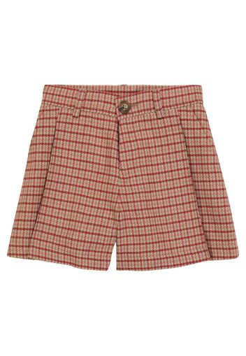 Shorts in misto lana pied-de-poule