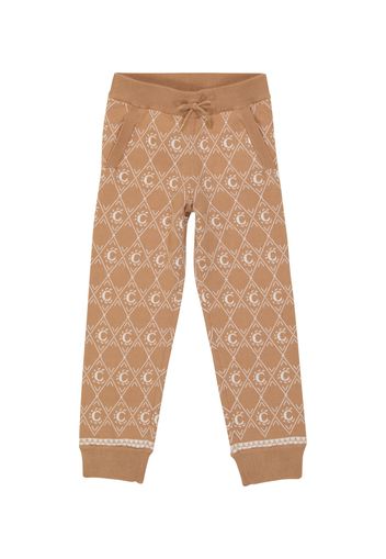 Pantaloni sportivi in jacquard di cotone