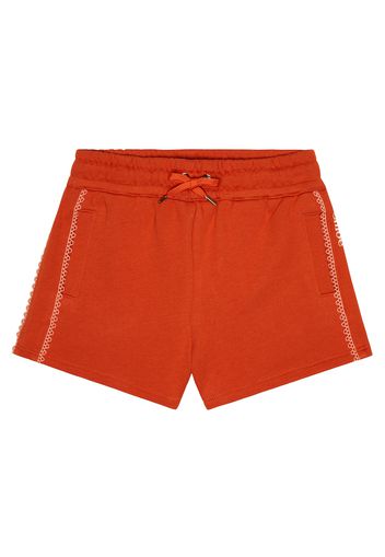 Shorts in cotone con ricamo