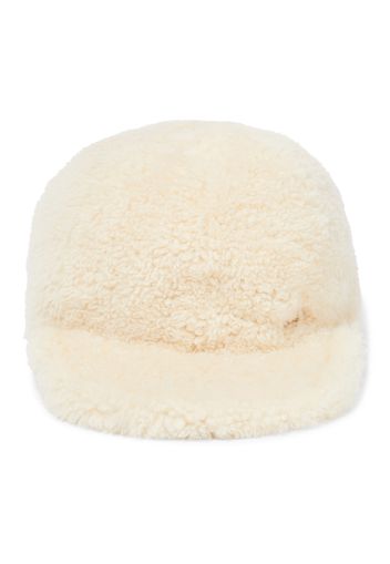 Cappello da baseball in shearling