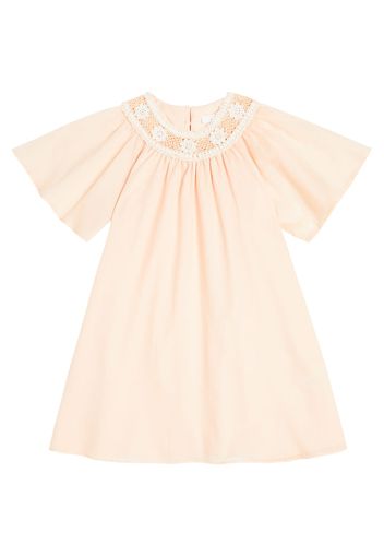 Chloé Kids Abito in cotone con crochet