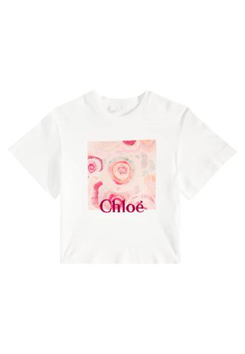 Chloé Kids T-shirt in jersey di cotone