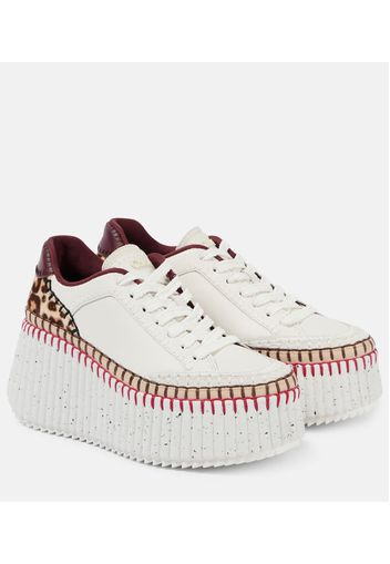 Chloé Sneakers Nama in pelle con zeppa