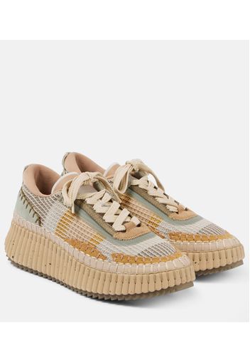 Chloé Sneakers Nama in maglia con platform