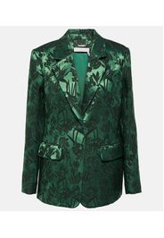 Blazer in jacquard di seta e lana