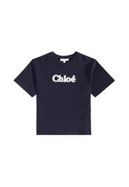 Chloé Kids T-shirt in jersey di cotone con logo