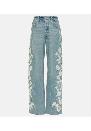 Jeans regular Ayla con ricamo