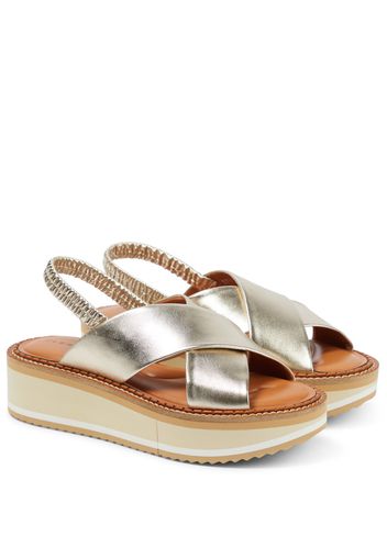 Sandali Freedom in pelle con platform