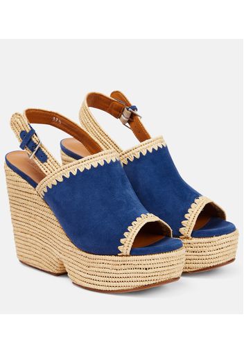 Sandali Damya in suede con zeppa