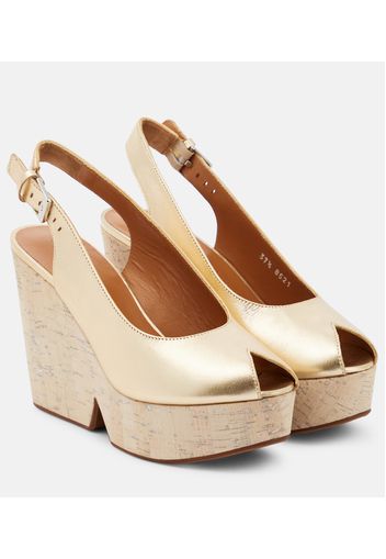 Pumps slingback Dylan con zeppa