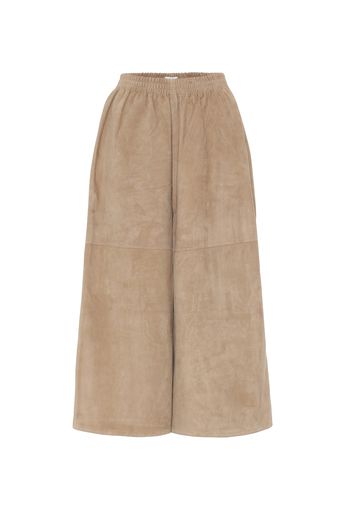 Pantaloni culottes in suede