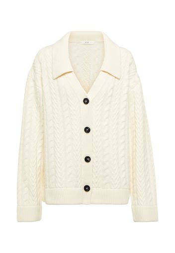 Cardigan in cashmere a trecce