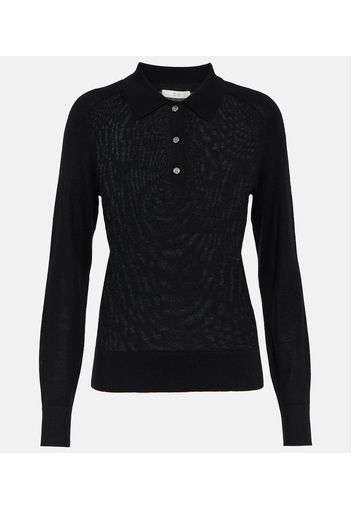 Pullover stile polo in cashmere