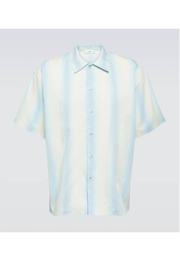 Camicia bowling oversize a righe