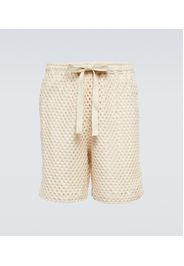 Shorts in misto cotone con occhielli