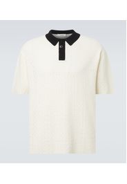 Polo in crochet di misto cotone