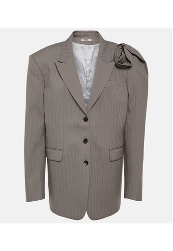 Blazer a righe con applicazioni